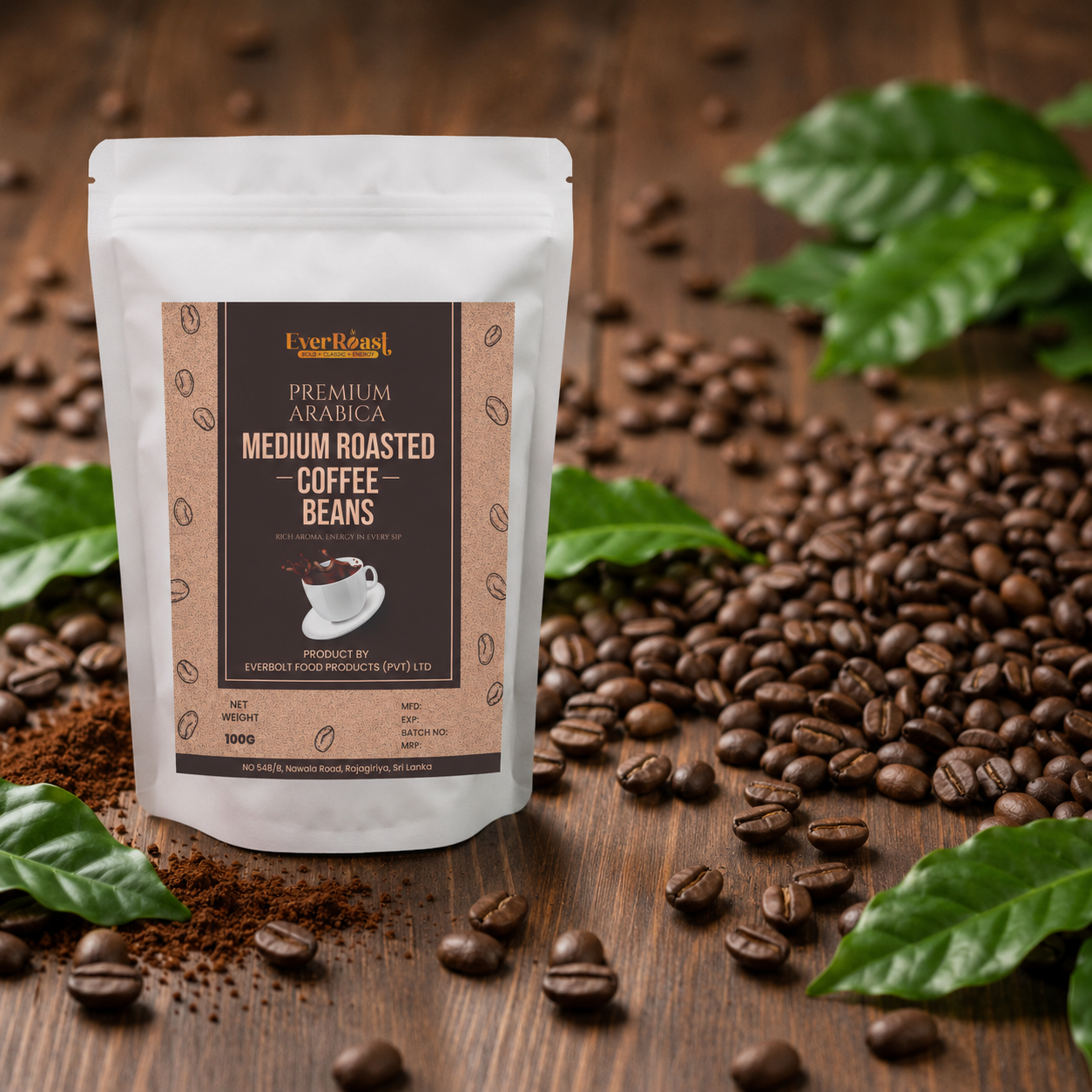 Medium Roasted Arabica Coffee Beans
