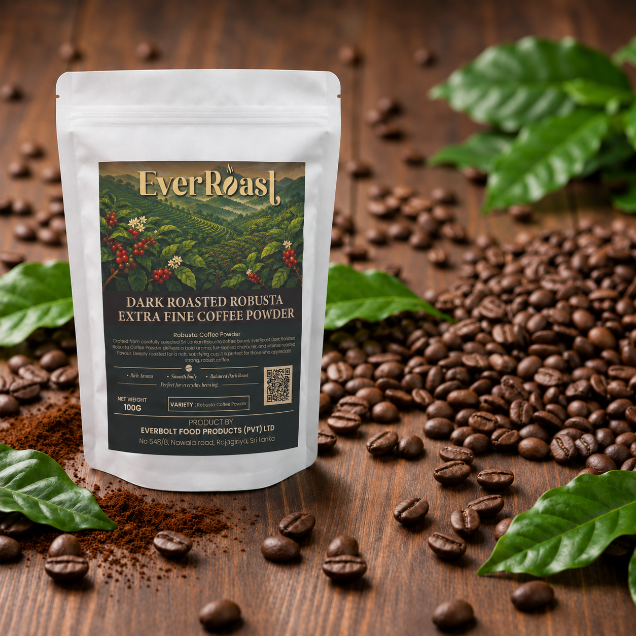 Dark Roasted Robusta Extra Fine Coffee Powder