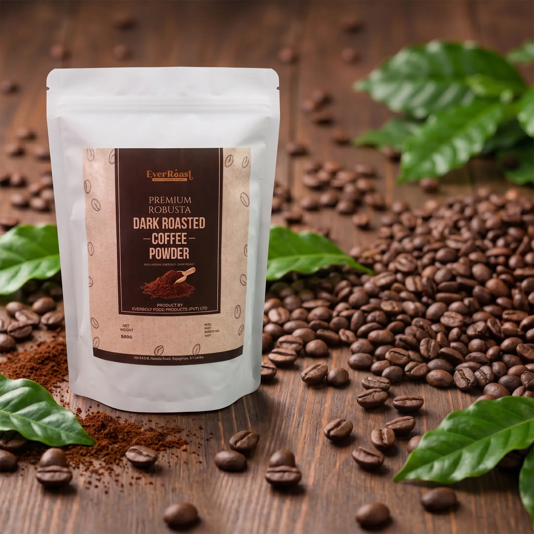 Dark Roasted Robusta Coffee Powder