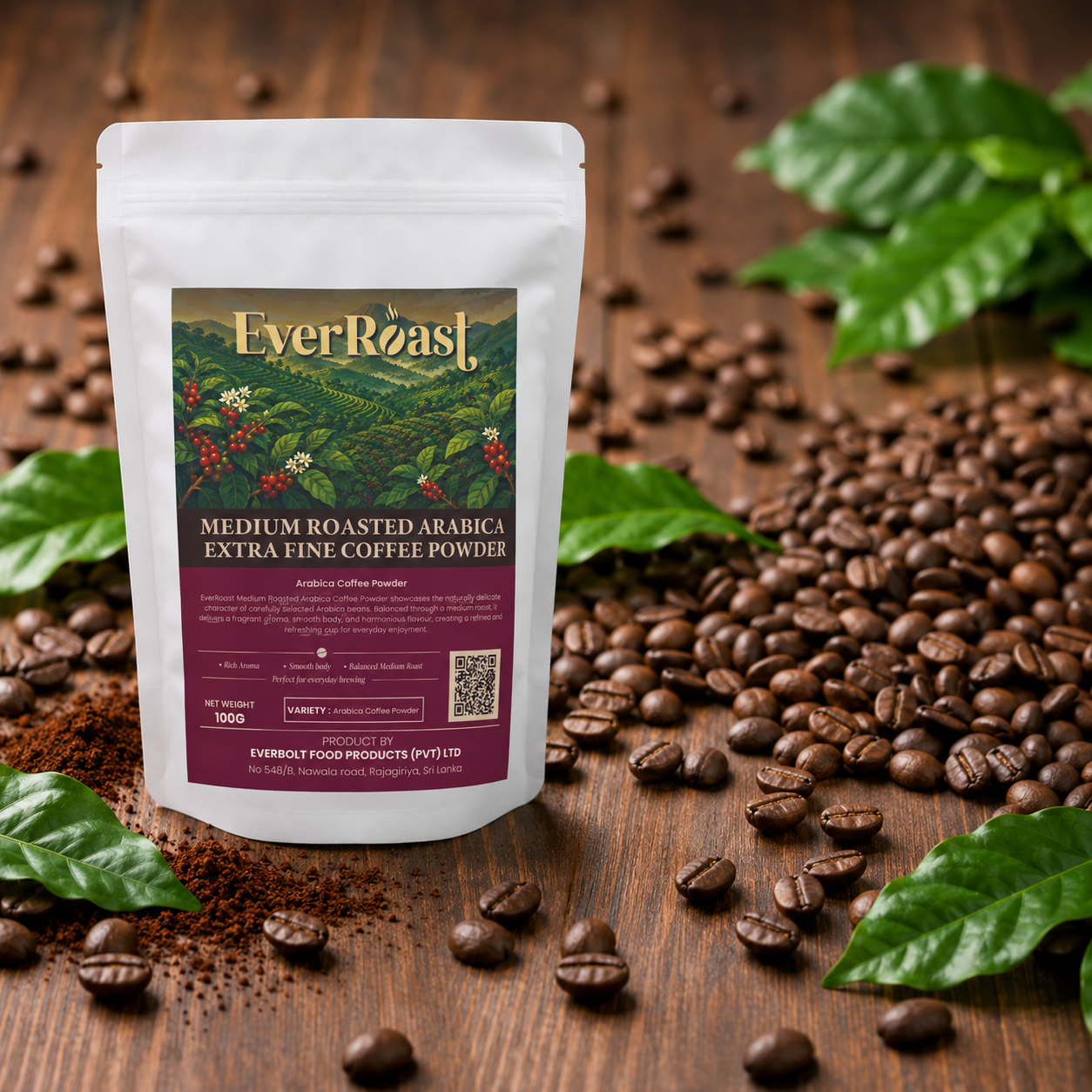 Medium Roasted Arabica Extra Fine Coffee Powder