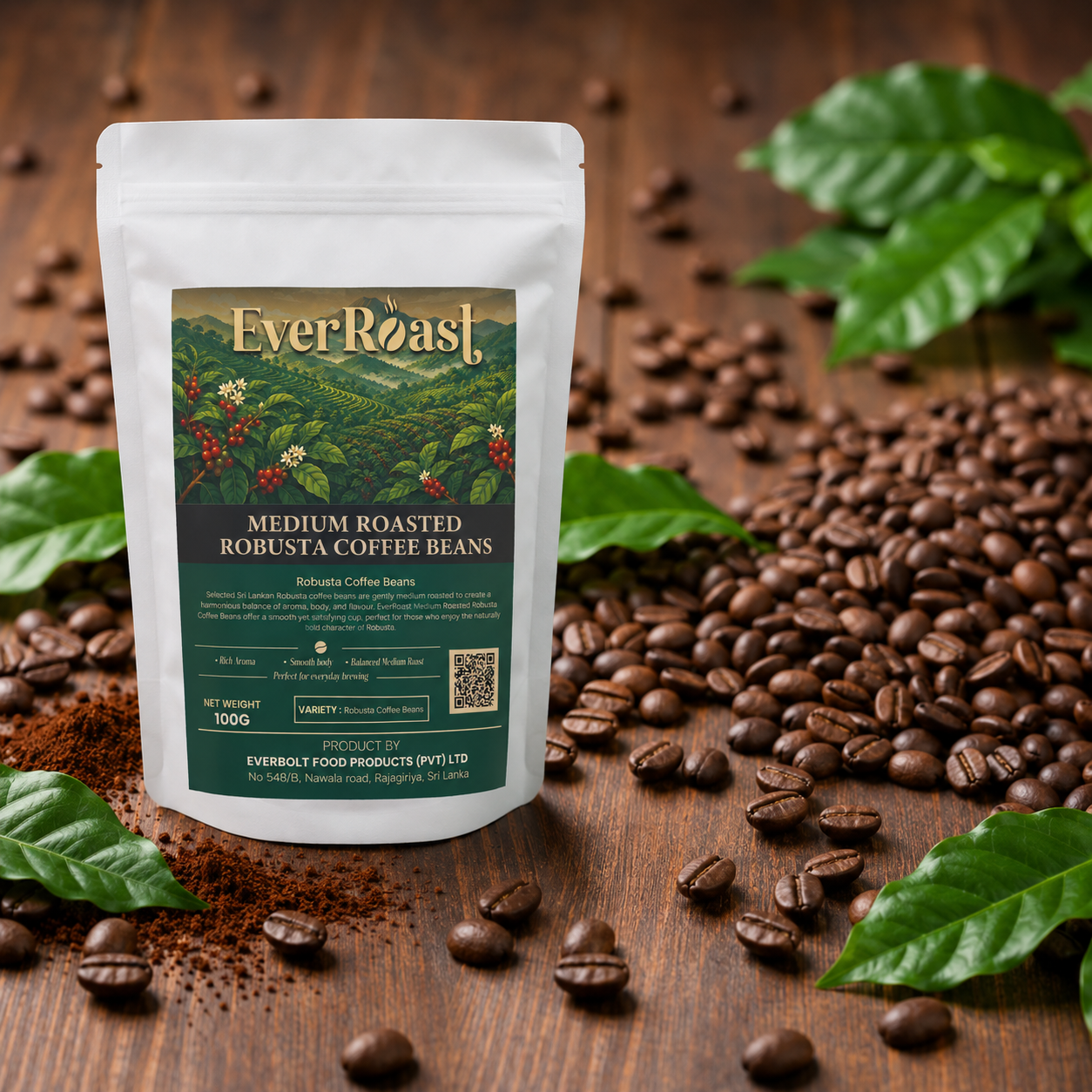 Medium Roasted Robusta Coffee Beans